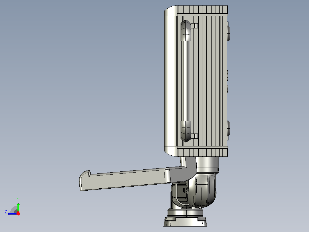 悬臂控制操控箱键盘支架-G1-顶座-90度箱体连接器-500右视图