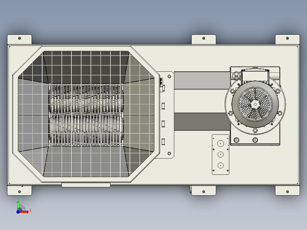 工业碎纸机模型前视图