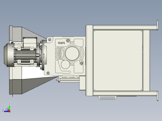 工业碎纸机模型右视缩略图