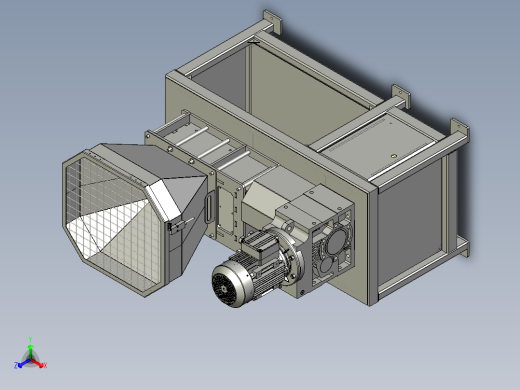 工业碎纸机模型正等轴测缩略图