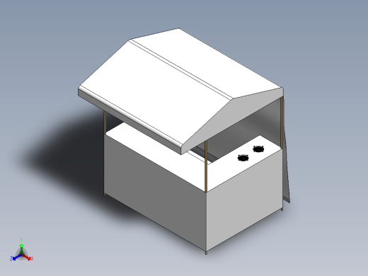地摊棚正等轴测缩略图