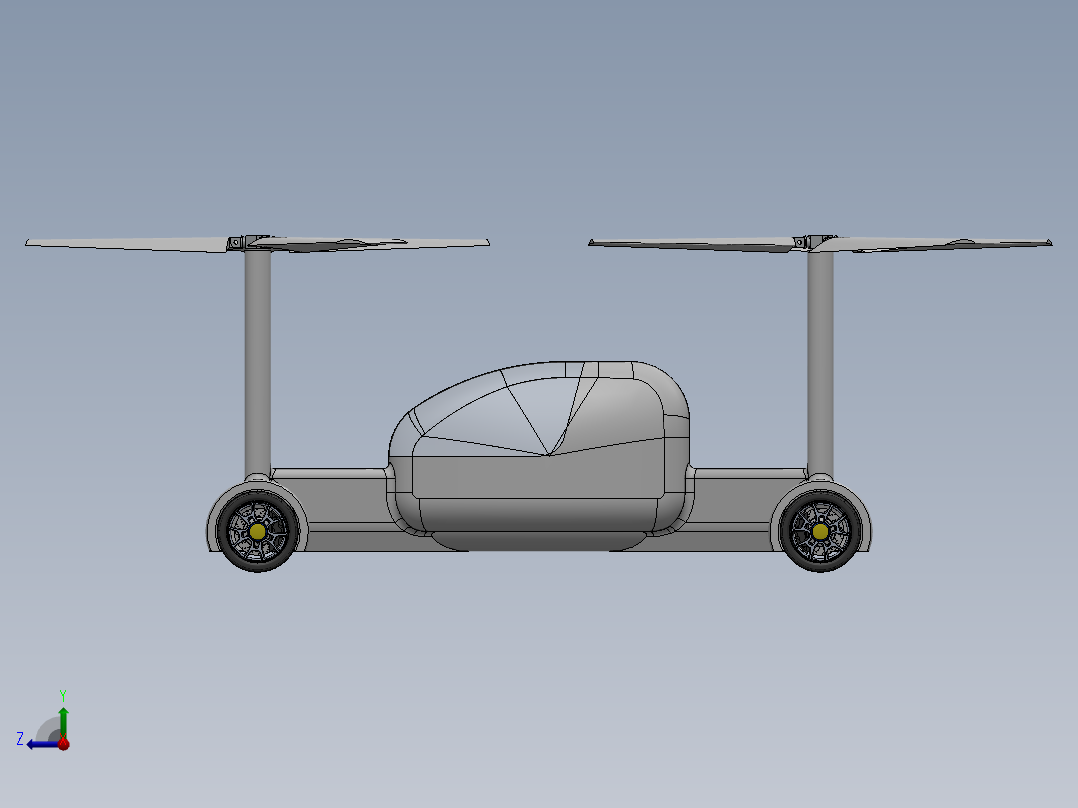 直升机概念轮廓右视图