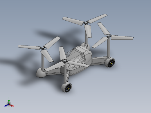 直升机概念轮廓正等轴测缩略图