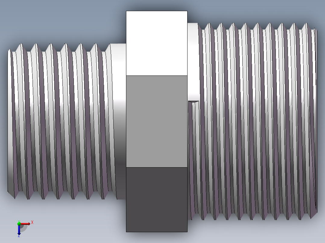 对丝-六角异径 DN20-DN15俯视图