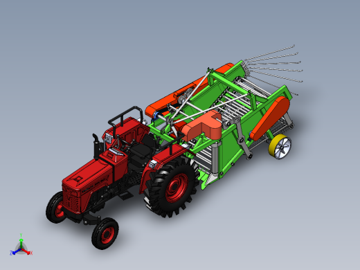土豆收货机正等轴测缩略图