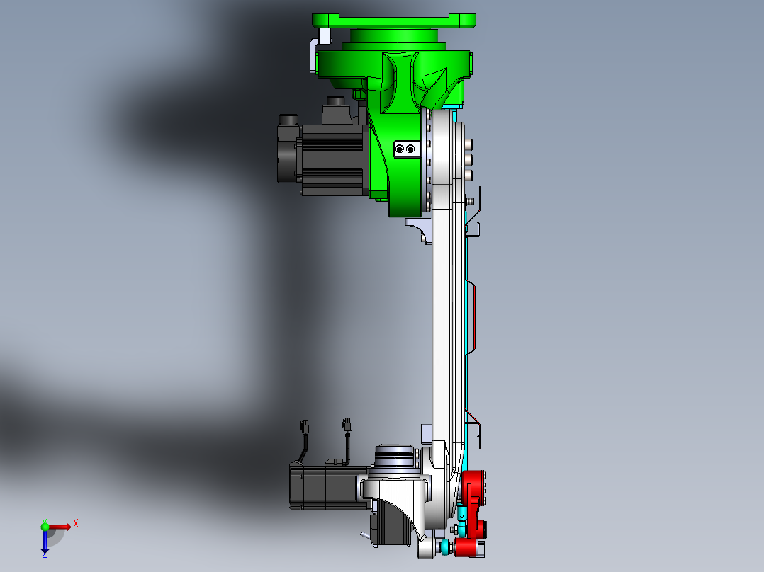 四轴码垛机械臂三维==1350619==50俯视图