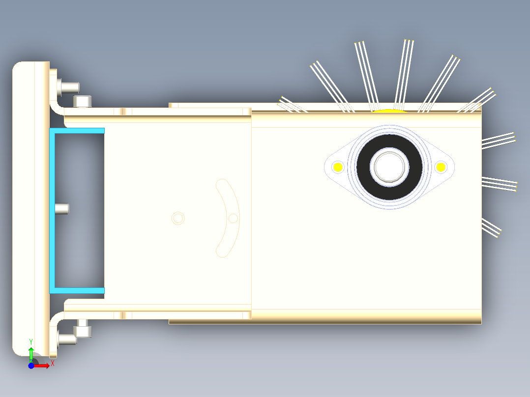 毛刷清洗前视图
