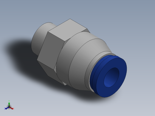 Ø6 x 1-8G - CONEXÃO RETA (C02250618)正等轴测缩略图