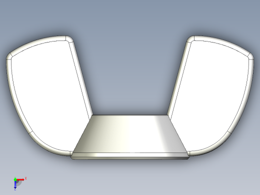 蝶形螺母-WING NUT M12 x 1.75mm Thread.IGS俯视缩略图