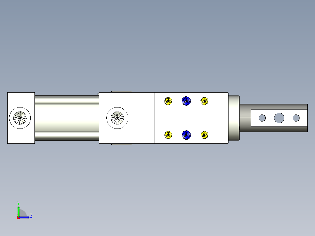 德克斯TUNKERS气缸数模SZK_63x40_A32_T12_TUENKERS左视图