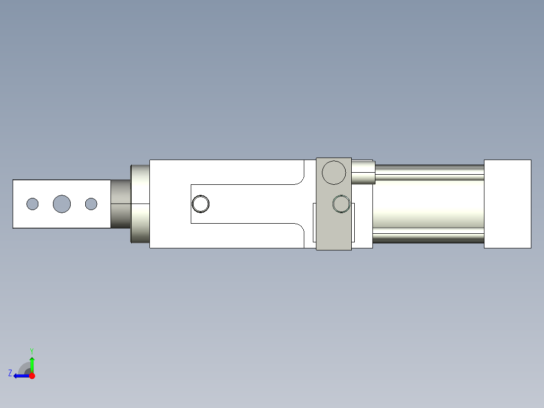 德克斯TUNKERS气缸数模SZK_63x40_A32_T12_TUENKERS右视图