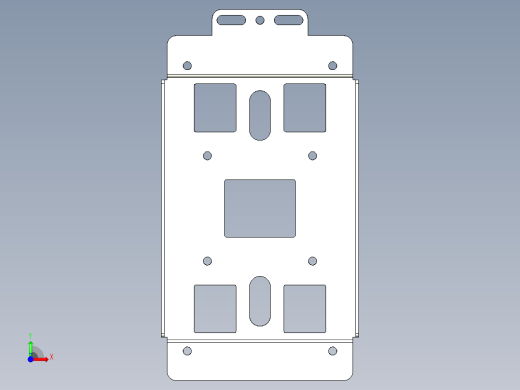 基恩士VT3-V7R_wall-bracketA_kc图纸模型前视缩略图