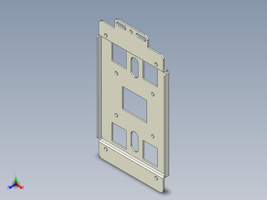 基恩士VT3-V7R_wall-bracketA_kc图纸模型正等轴测图