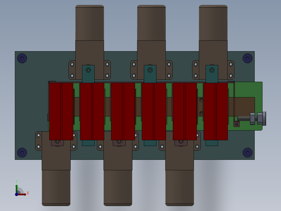 顶升送料组件（直线减速电机）前视图
