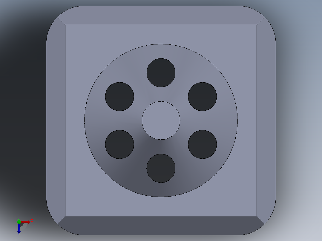 机械零件图7俯视图