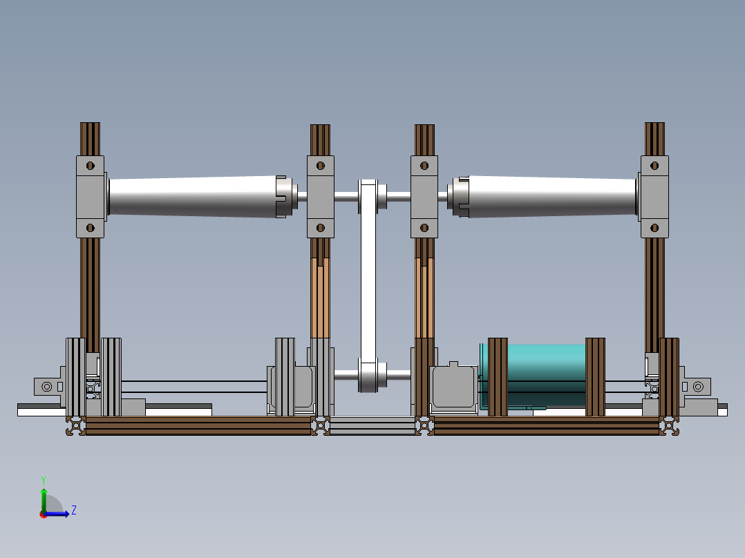 四轴绕线机设计左视图