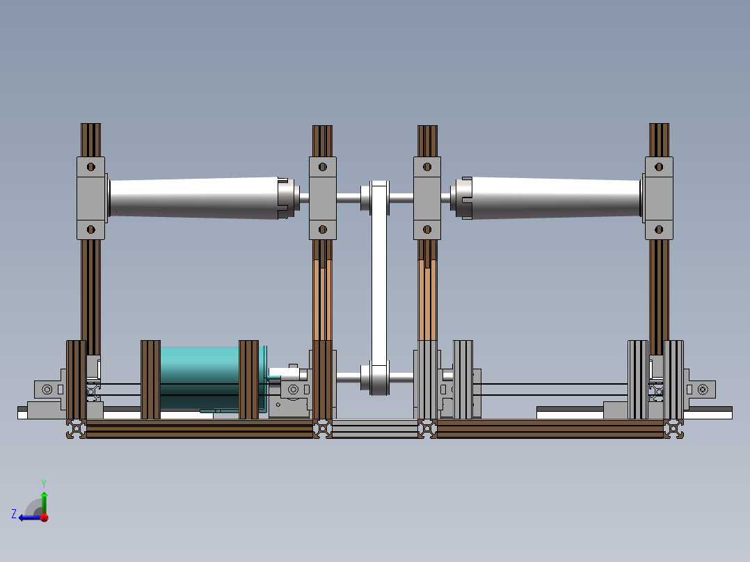 四轴绕线机设计右视图