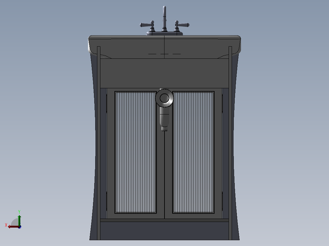 水槽、不锈钢水槽(14)后视图