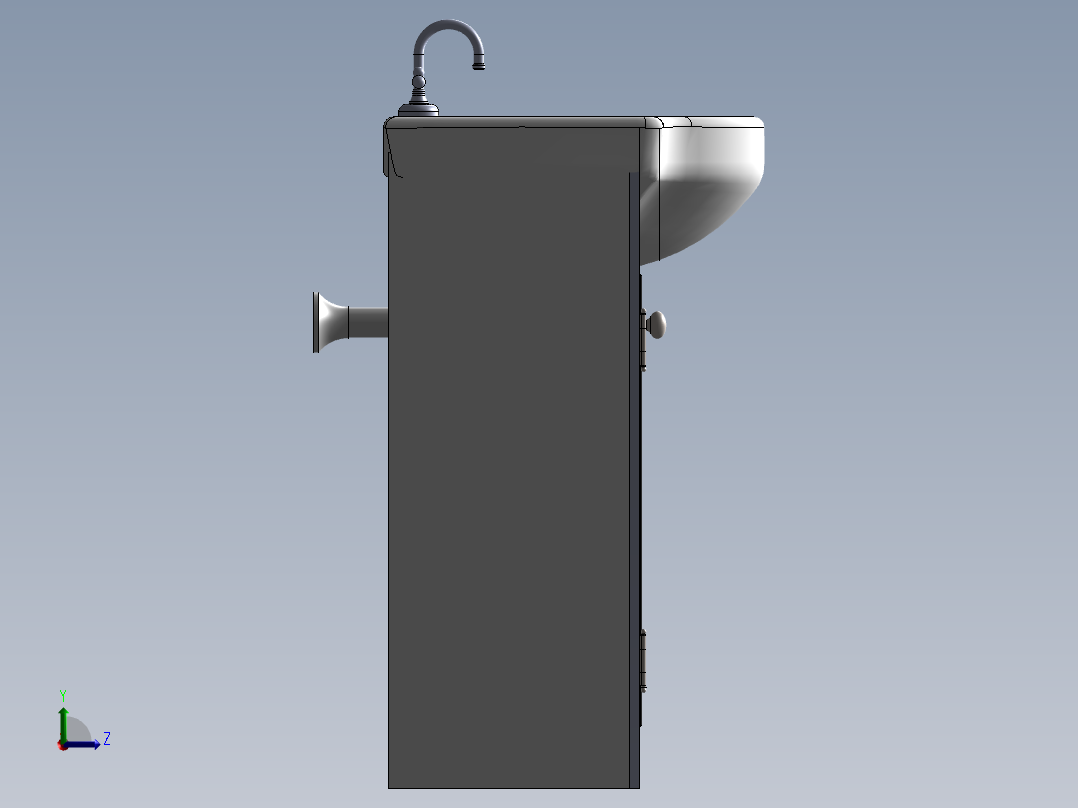水槽、不锈钢水槽(14)左视图