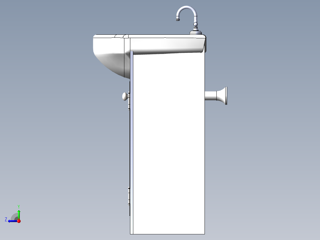 水槽、不锈钢水槽(14)右视图