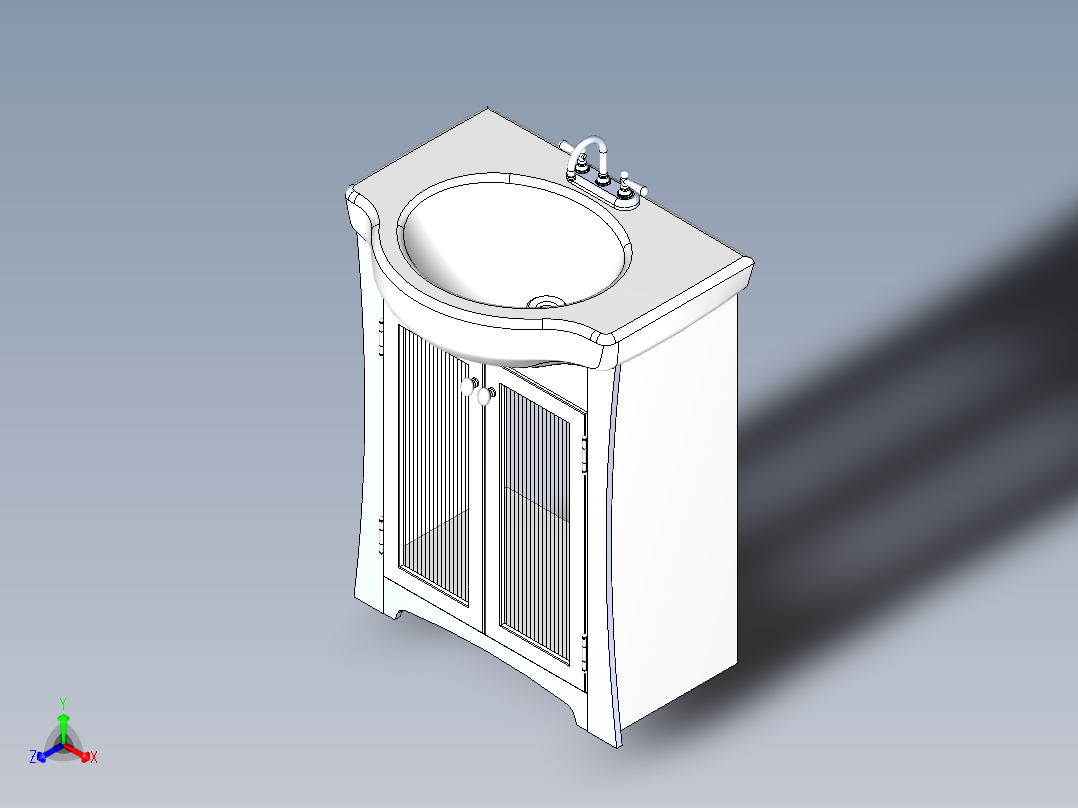 水槽、不锈钢水槽(14)正等轴测图