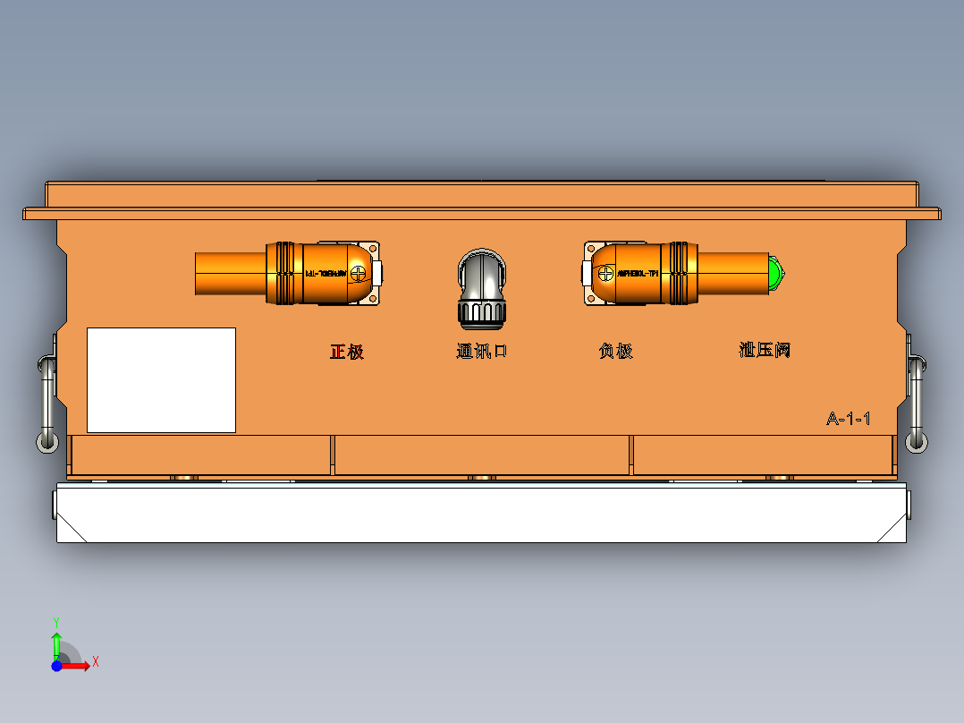 动力电池及电池管理系统BMS（stp+cad+资料）前视图