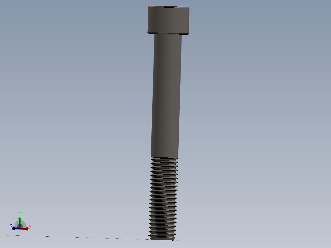 Screw_DIN_912_M12x90_A2.SLDPRT公制内六角螺钉主视图