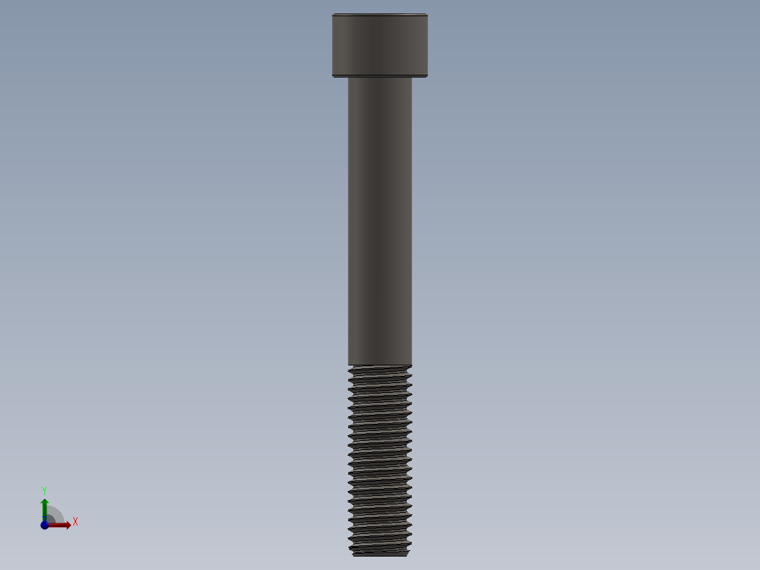 Screw_DIN_912_M12x90_A2.SLDPRT公制内六角螺钉前视图