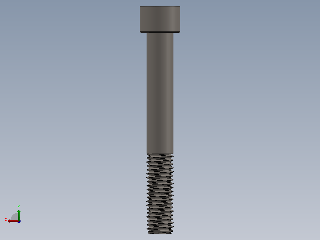 Screw_DIN_912_M12x90_A2.SLDPRT公制内六角螺钉后视图