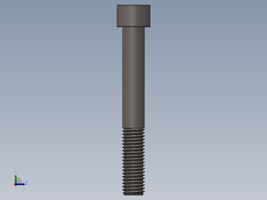 Screw_DIN_912_M12x90_A2.SLDPRT公制内六角螺钉左视缩略图