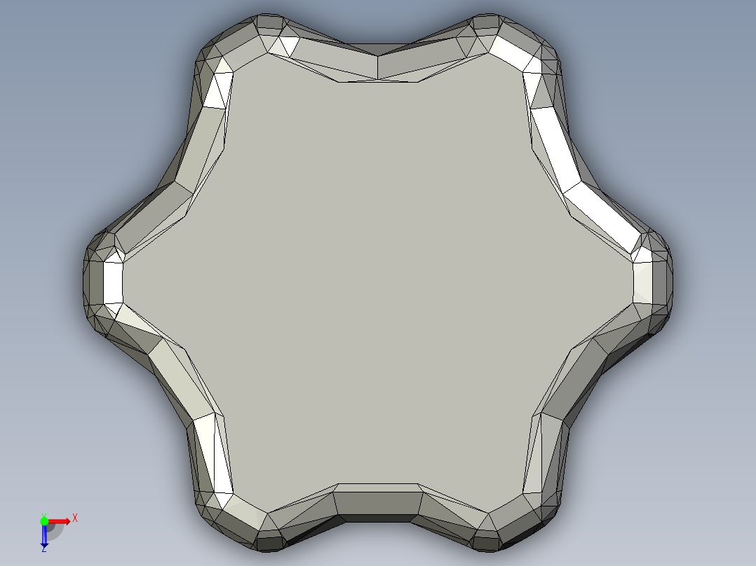 炉灶旋钮星形俯视图