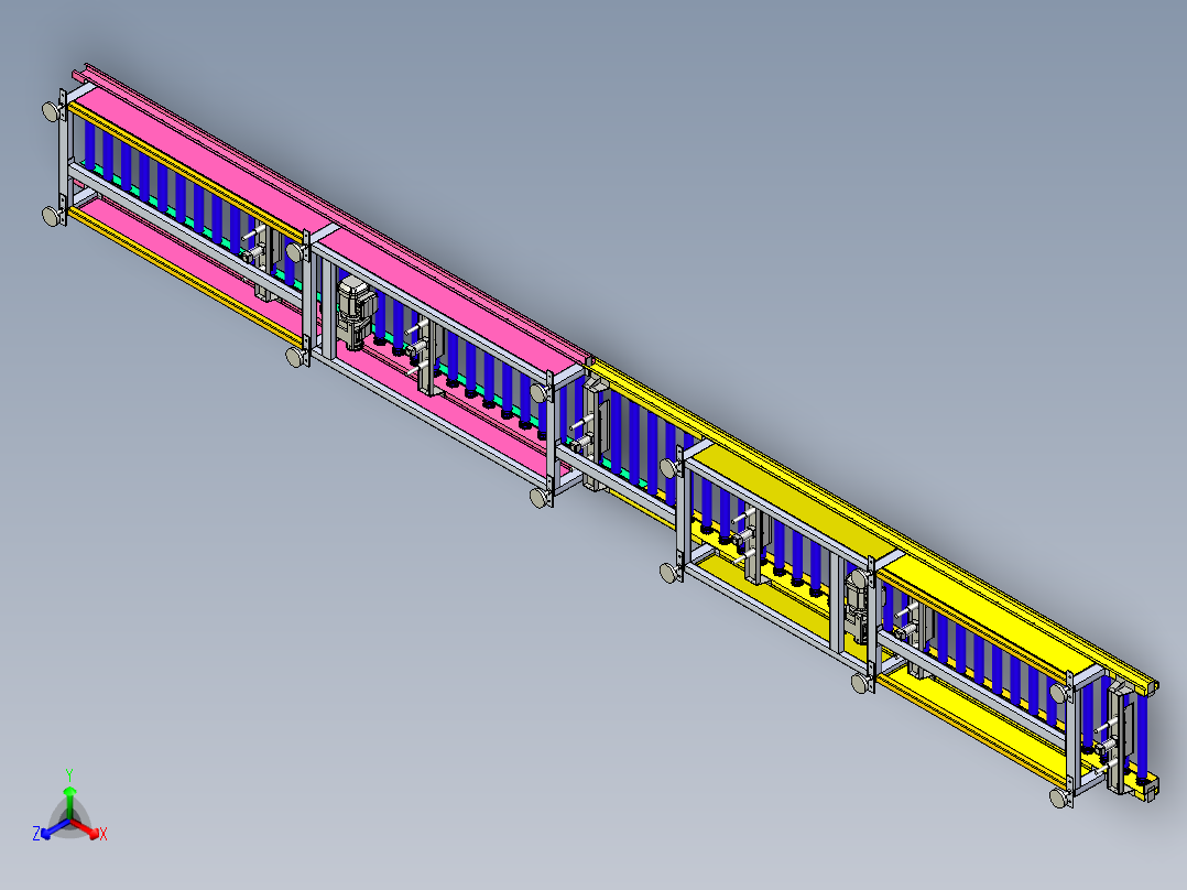 滚筒输送机模型设计图