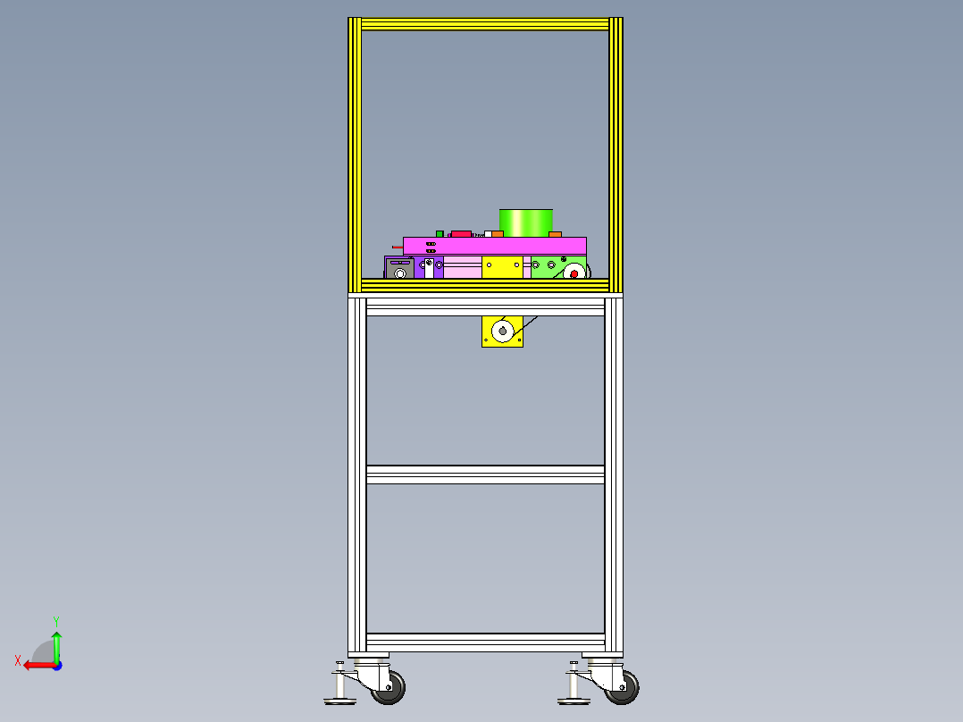 自动夹紧模型图后视图