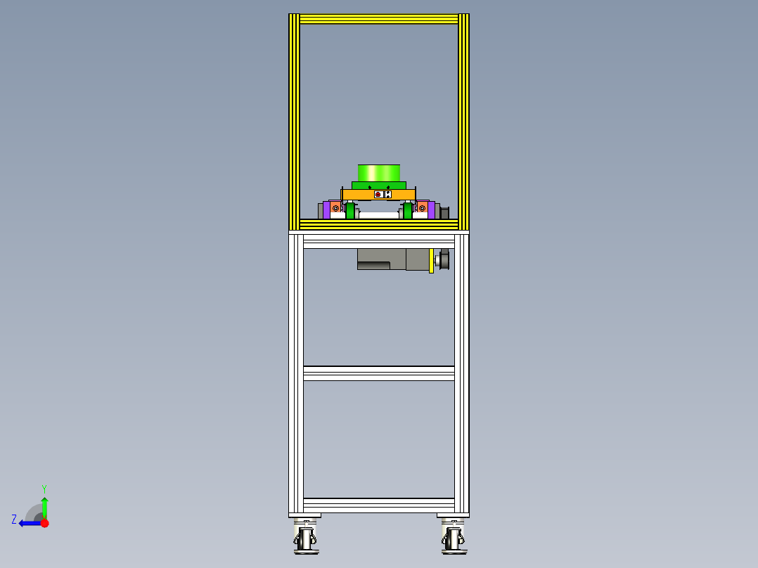 自动夹紧模型图右视图