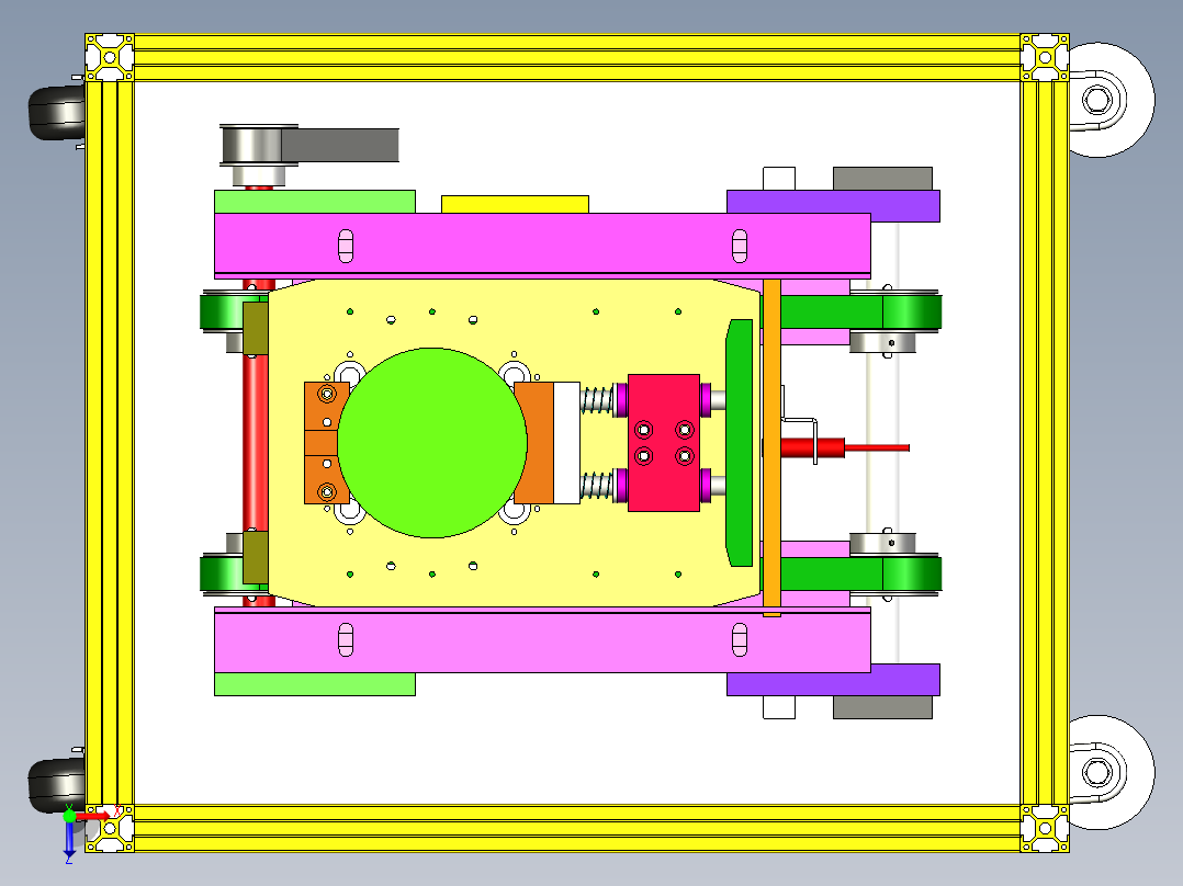 自动夹紧模型图俯视图