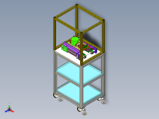 自动夹紧模型图正等轴测缩略图