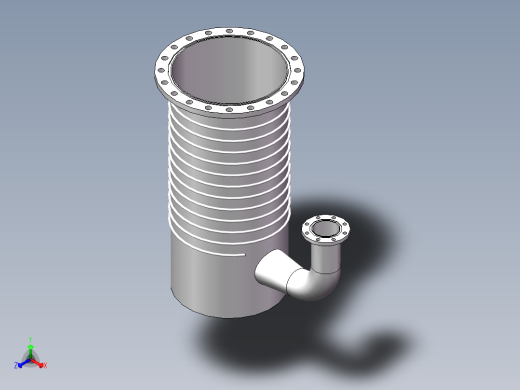 泵、水泵、HS-20扩散泵(安捷伦)正等轴测缩略图