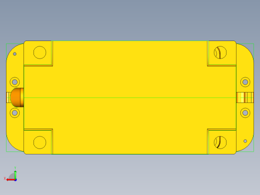 一级圆柱直尺齿轮减速器箱体后视缩略图