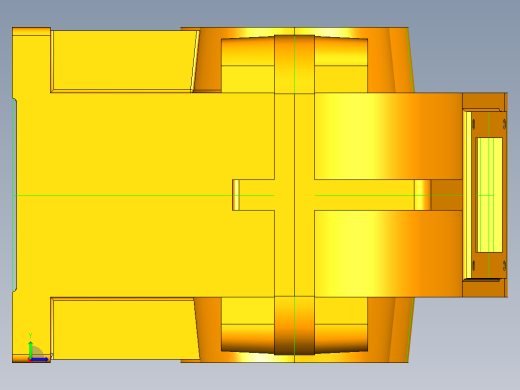 一级圆柱直尺齿轮减速器箱体左视缩略图