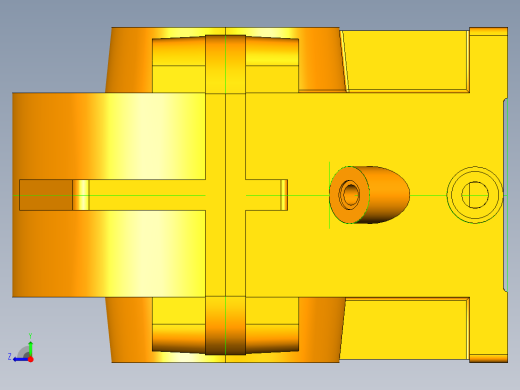 一级圆柱直尺齿轮减速器箱体右视缩略图