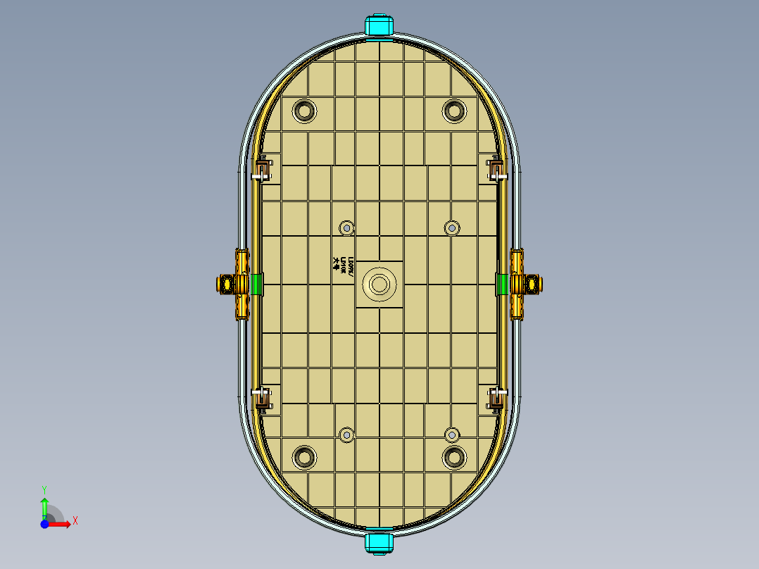 婴儿智能摇篮前视图
