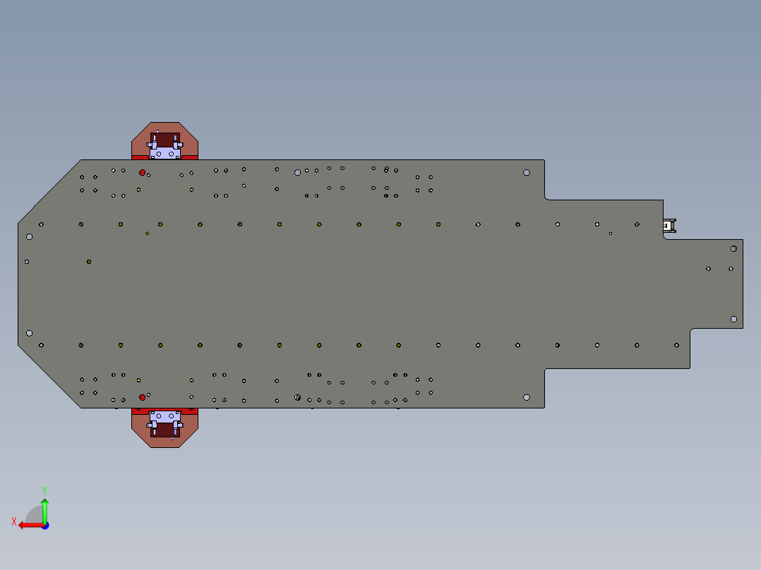 自动上下托盘机构后视图