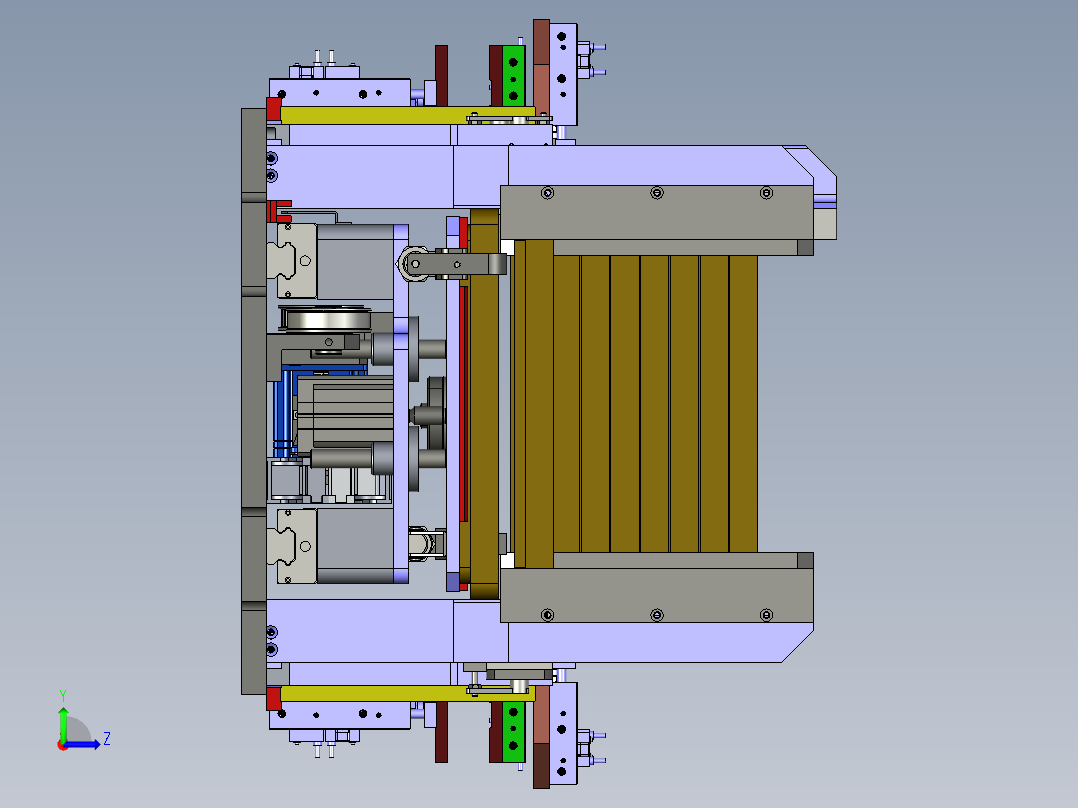 自动上下托盘机构左视图