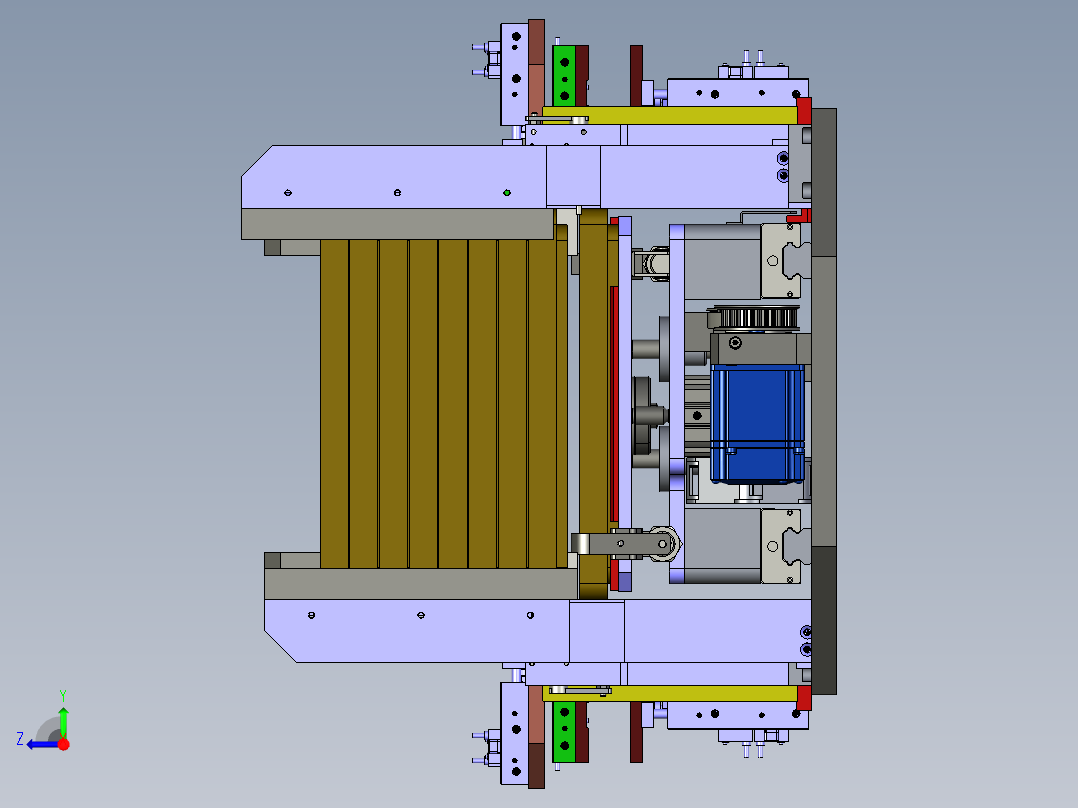 自动上下托盘机构右视图