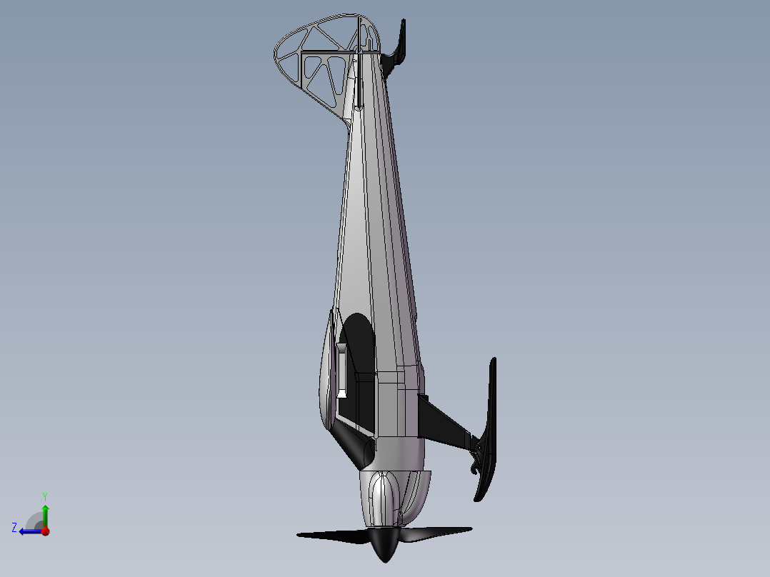 飞机3D打印模型右视图