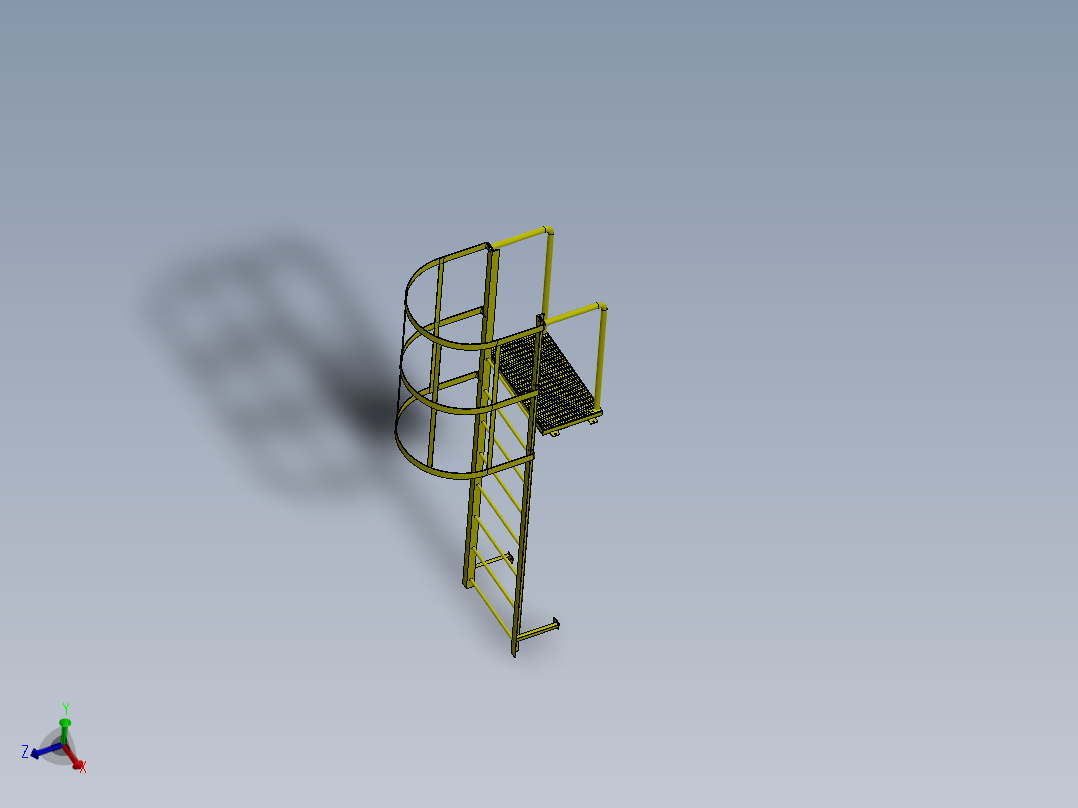 A0003873-带有平台和扶手的海员梯