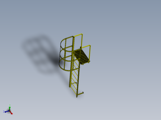 A0003873-带有平台和扶手的海员梯