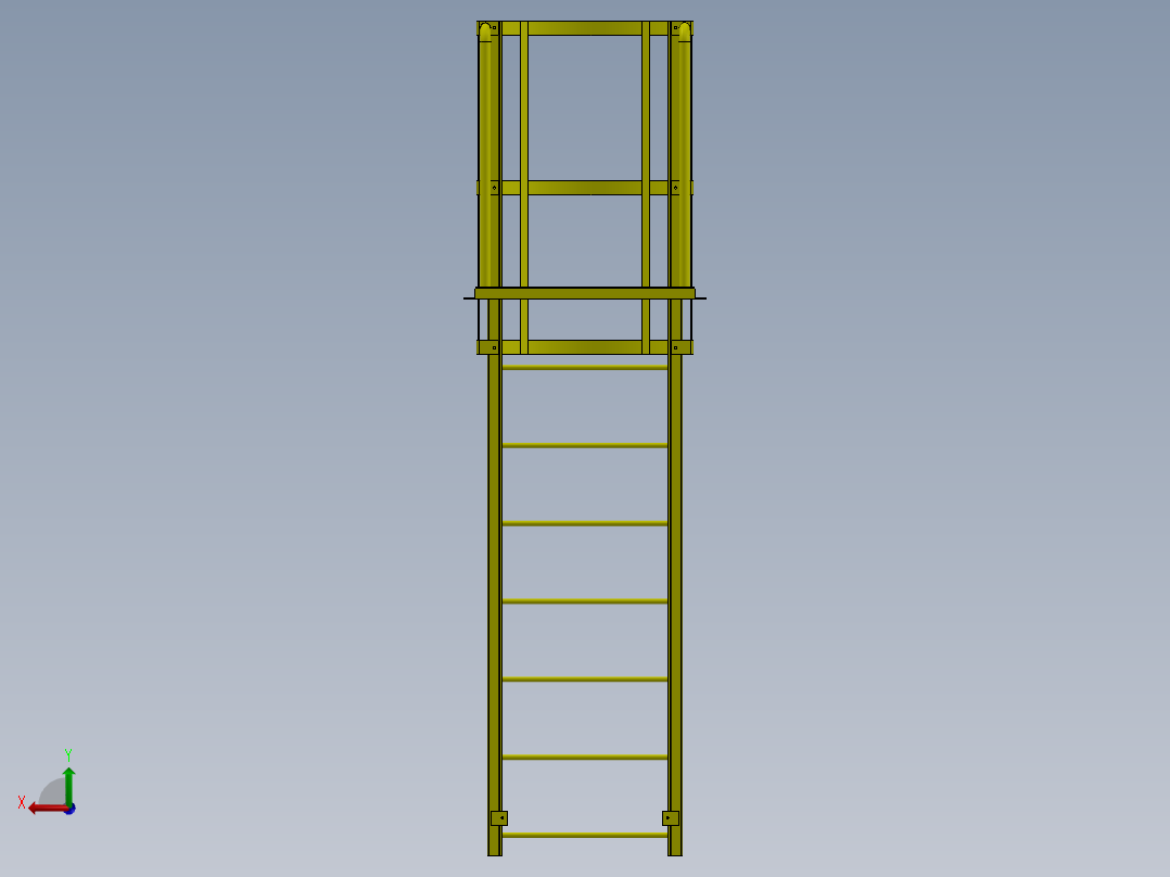 A0003873-带有平台和扶手的海员梯后视图