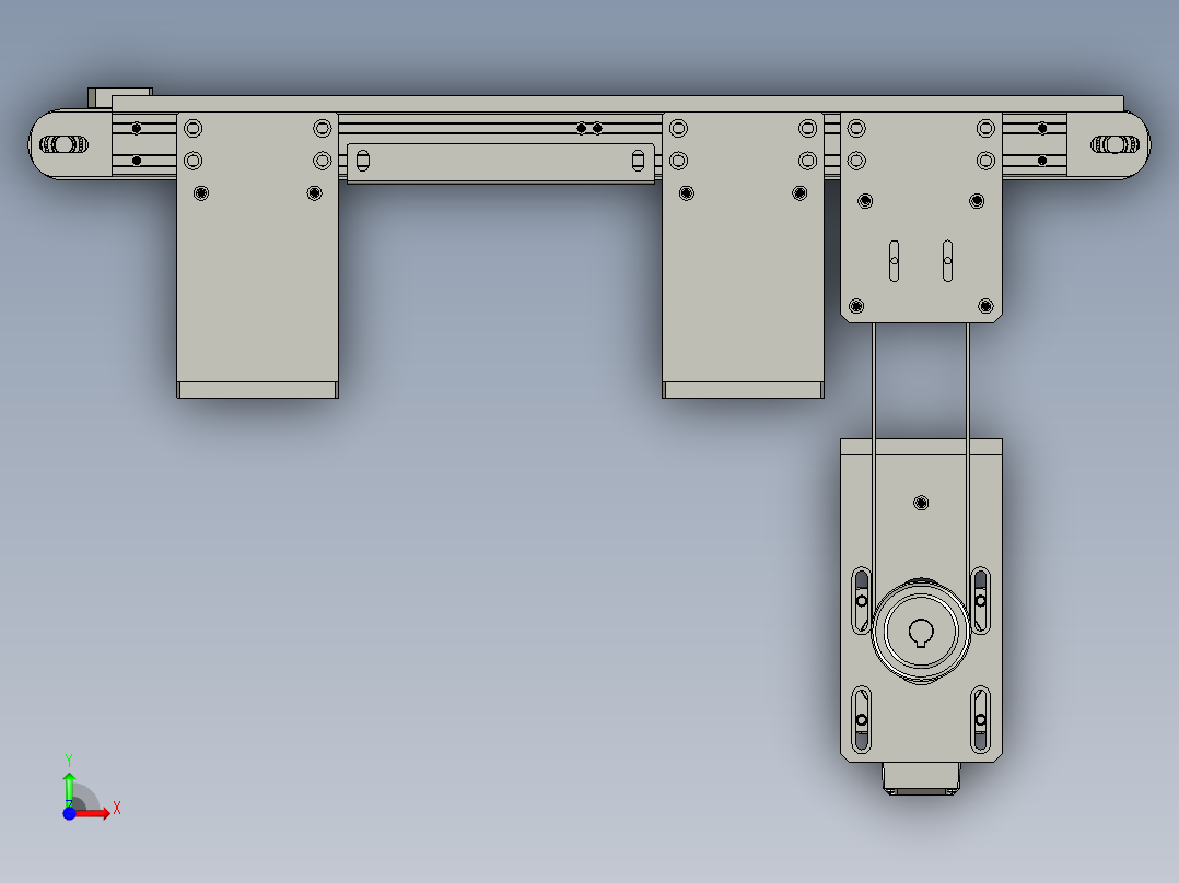 叶片送料线前视图