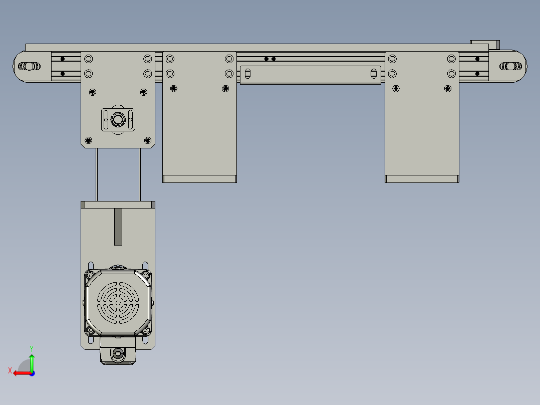 叶片送料线后视图